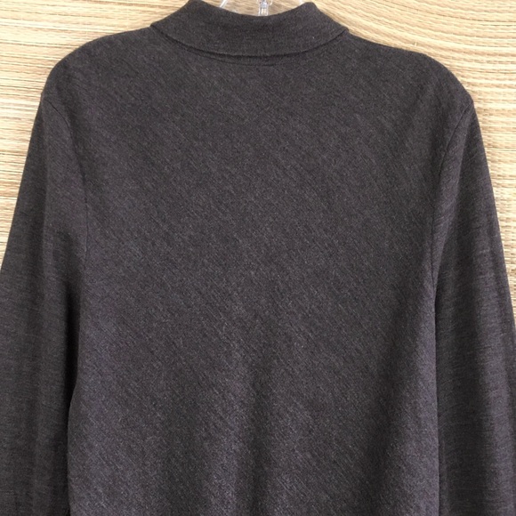 Hugo Boss Slim Fit Virgin Wool Bias Knit 1/3 Buttons Long Sleeve Polo Shirt Sz L - Picture 7 of 14